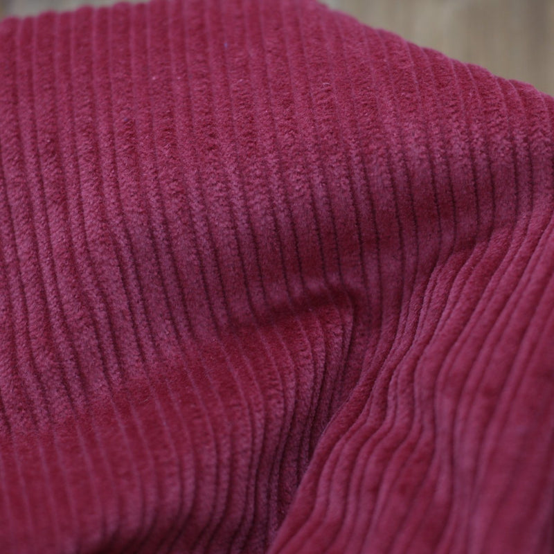 Tissu Velours Grosses côtes - Rouge Lie de vin (vendu x10cm) Tissus Sélection _FIBRE MOOD | Gaspard et Léonie Tissus Mercerie Toulouse