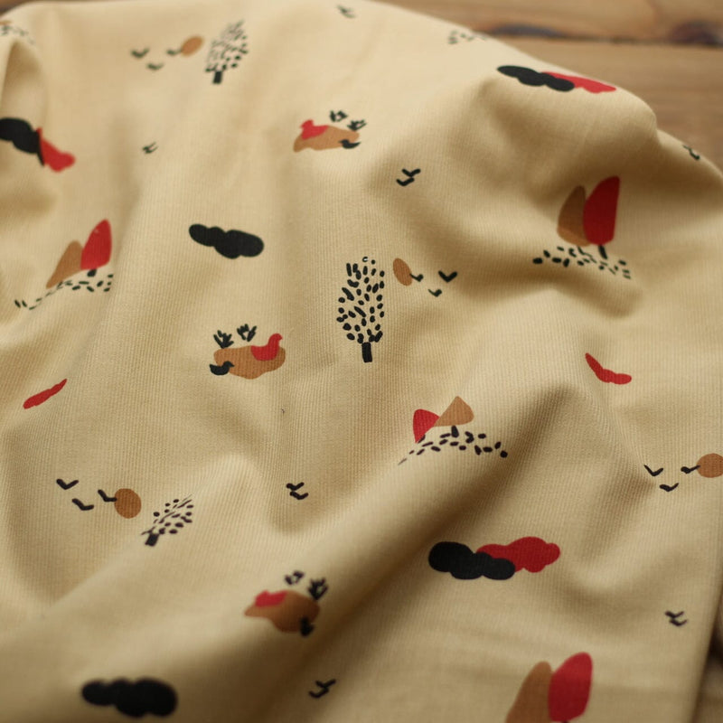 Tissu Velours milleraies - LANDSCAPES - Beige - KATIA Fabrics (vendu x10cm) Tissus katia Fabrics | Gaspard et Léonie Tissus en ligne et Mercerie à Toulouse