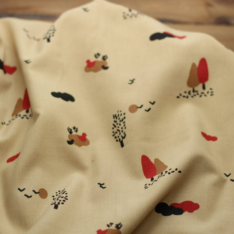 Tissu Velours milleraies - LANDSCAPES - Beige - KATIA Fabrics (vendu x10cm) Tissus katia Fabrics | Gaspard et Léonie Tissus en ligne et Mercerie à Toulouse