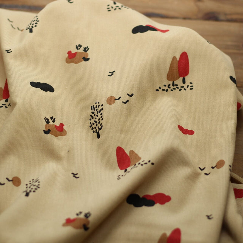 Tissu Velours milleraies - LANDSCAPES - Beige - KATIA Fabrics (vendu x10cm) Tissus katia Fabrics | Gaspard et Léonie Tissus en ligne et Mercerie à Toulouse