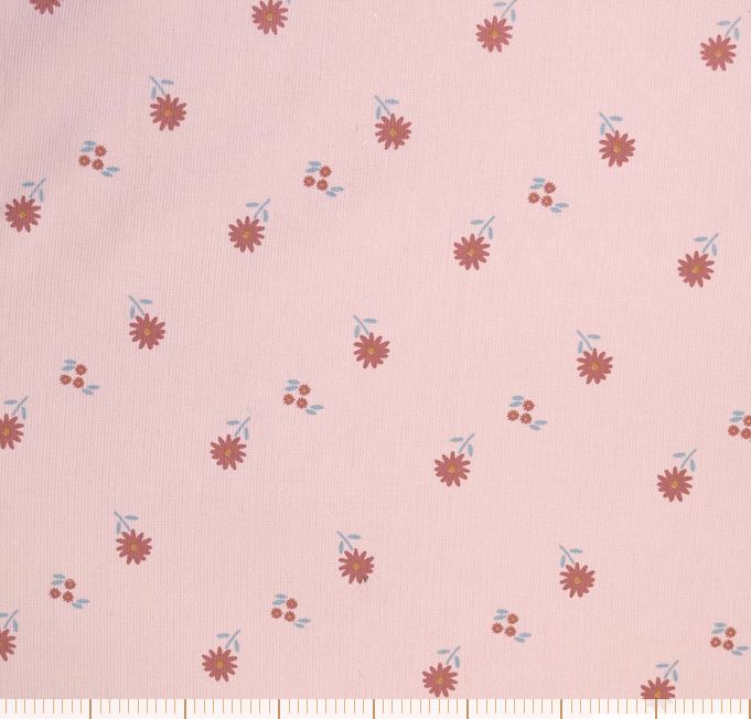 Tissu Velours milleraies - RETRO FLOWERS - Rose - KATIA Fabrics (vendu x10cm) Tissus katia Fabrics | Gaspard et Léonie Tissus en ligne et Mercerie à Toulouse