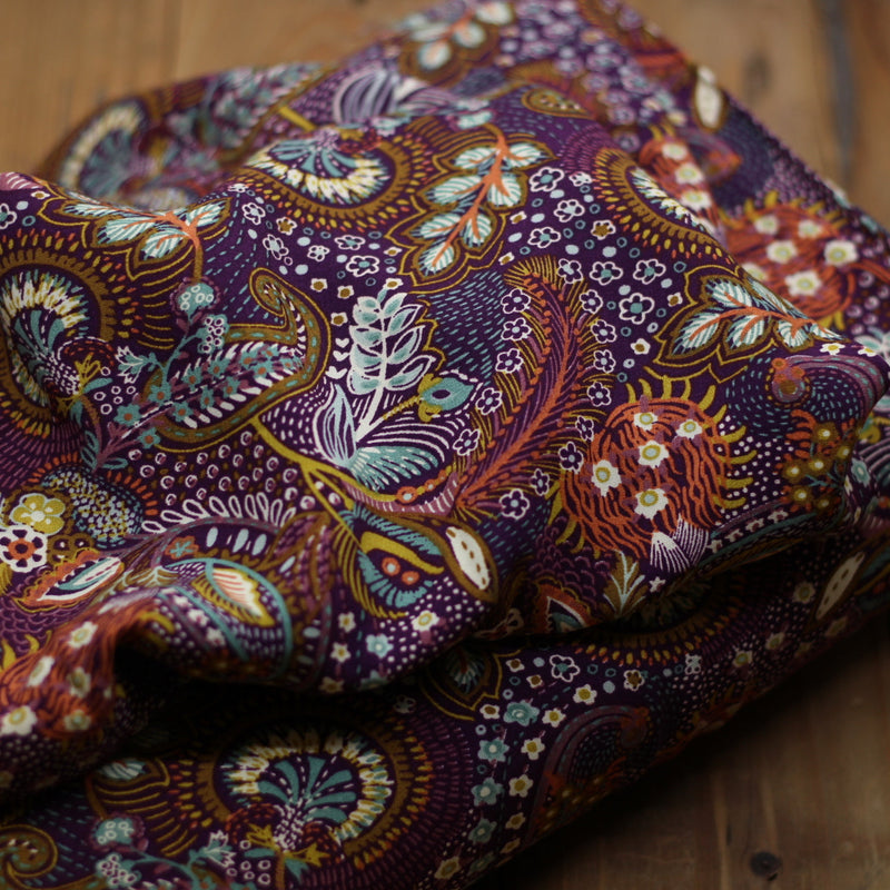 Tissu viscose - NEELA - Violet (Vendu x10cm) Tissus Sélection Gaspard & Léonie | Gaspard et Léonie Tissus en ligne et Mercerie à Toulouse