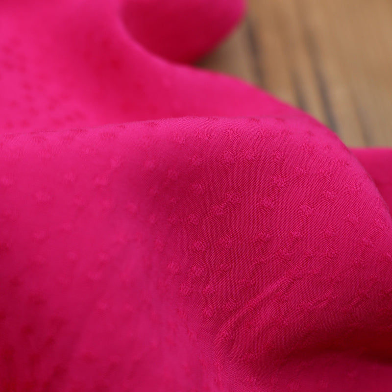 Tissu Viscose Unie Dobby - Rose Acidulé (Vendu x10cm) Tissus Sélection Gaspard & Léonie | Gaspard et Léonie Tissus Mercerie Toulouse