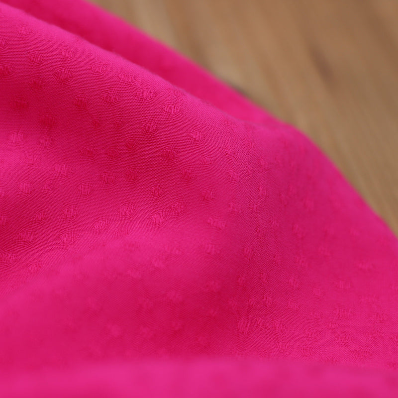 Tissu Viscose Unie Dobby - Rose Acidulé (Vendu x10cm) Tissus Sélection Gaspard & Léonie | Gaspard et Léonie Tissus Mercerie Toulouse