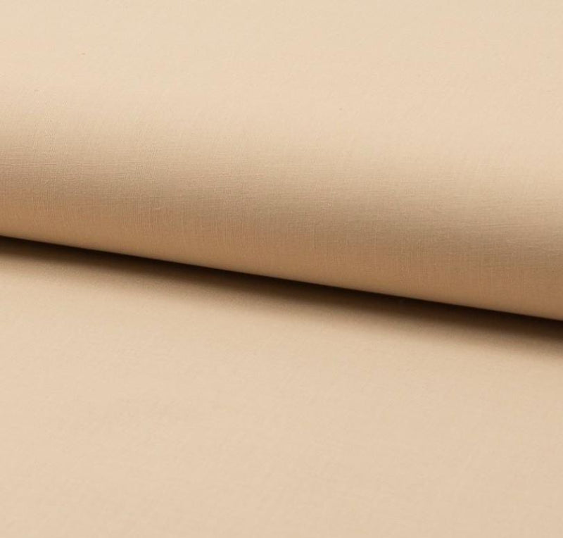 Tissu voile de coton uni beige Chair (Vendu x10cm) - L'atelier de Gaspard et Léonie