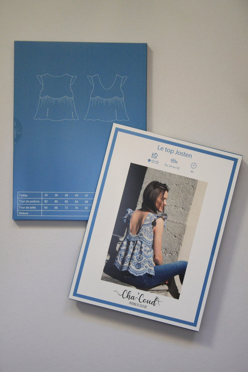 Top JOSTEN Femme - Patron de couture pochette - CHA'COUD Patron de couture Cha'Coud | Gaspard et Léonie Tissus en ligne et Mercerie à Toulouse
