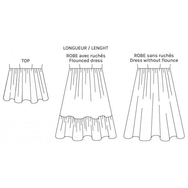 Top/Robe MUSE Patron de couture pochette - L'atelier de Gaspard et Léonie