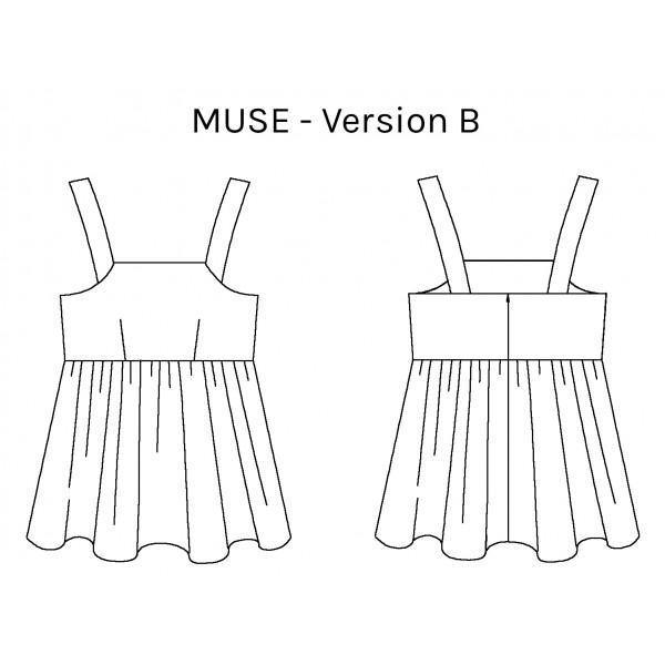 Top/Robe MUSE Patron de couture pochette - L'atelier de Gaspard et Léonie