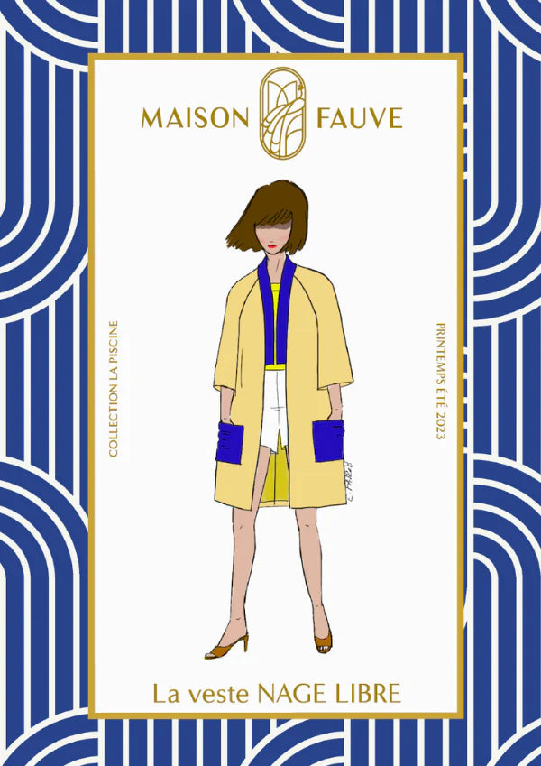 Veste NAGE LIBRE Patron de couture Pochette - MAISON FAUVE Patron de couture MAISON FAUVE | Gaspard et Léonie Tissus en ligne et Mercerie à Toulouse